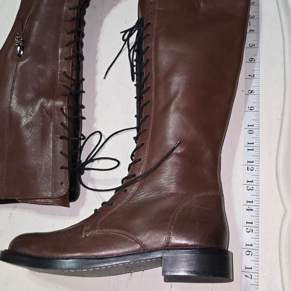 Sam Edelman Women's Nance‎ Tall Lace Up Leather Boots Brown US 6 M - Picture 13 of 14